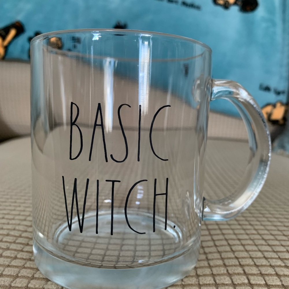 Rae Dunn BASIC WITCH 18 oz. Glass Mug